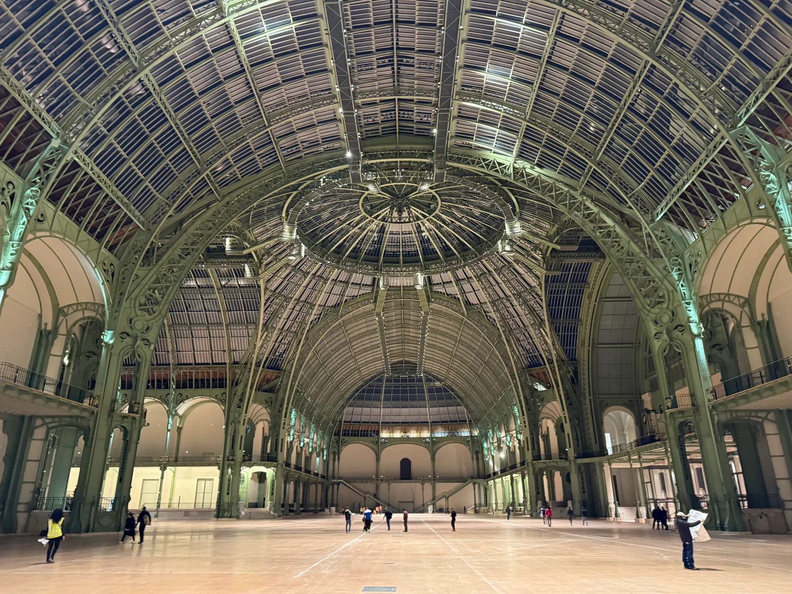 The Grand Palais glass roof in February 2025; not Art Basel Paris 2026
